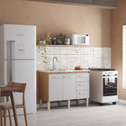 Gabinete de Cozinha 2 Portas 3 Gavetas 114x87x50,5cm Madeira Nude Ibis Cozimax