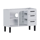 Gabinete de Cozinha 2 Portas 3 Gavetas 117x85x48cm Aço Branco Atenas Cozimax
