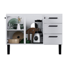 Gabinete de Cozinha 2 Portas 3 Gavetas 117x85x48cm Aço Branco Atenas Cozimax