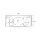 Gabinete de Cozinha 120cm Assis Branco Bonatto + Pia de Cozinha Aço Inox Cinza 120cm Bali Ghel Plus