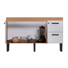 Gabinete de Cozinha 2 Portas 2 Gavetas 144x87x50,5cm Madeira Branco Sabiá Cozimax