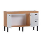Gabinete de Cozinha 2 Portas 2 Gavetas 144x87x50,5cm Madeira Branco Sabiá Cozimax