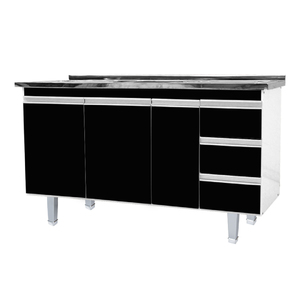 Gabinete De Cozinha 150cm Preto Madeira New Siena Bonatto Leroy Merlin