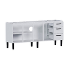 Gabinete de Cozinha 4 Portas 3 Gavetas 192x85x48cm Aço Branco Atenas Cozimax