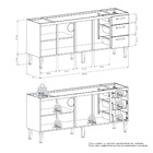 Gabinete de Cozinha 4 Portas 3 Gavetas 192x85x48cm Aço Branco Atenas Cozimax