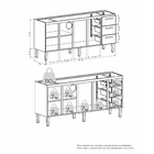 Gabinete de Cozinha 4 Portas 3 Gavetas 192x92x52cm Aço Branco Novo Venus Cozimax