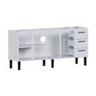 Gabinete de Cozinha 4 Portas 3 Gavetas 192x92x52cm Aço Branco Novo Venus Cozimax