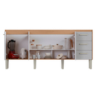 Gabinete de Cozinha 3 Portas 3 Gavetas 194x87x50,5cm Madeira Nude Ibis Cozimax