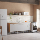Gabinete de Cozinha 3 Portas 3 Gavetas 194x87x50,5cm Madeira Nude Ibis Cozimax