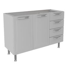 Gabinete De Cozinha 87x120x50cm Aco Branco Neve Itanew Itatiaia Leroy Merlin