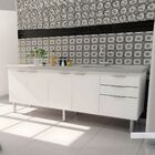 Gabinete De Cozinha Armário Pia 3 Gavetas E 4 Portas 194cm Br