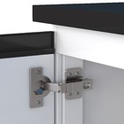 Gabinete De Cozinha Branco Em Aço 146cm Com Puxador Preto Gai