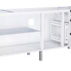 Gabinete De Cozinha Branco Em Aço 195cm Com Puxador Preto Gai