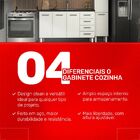 Gabinete De Cozinha Branco Em Aço Montado 144cm 4 Gavetas Jun
