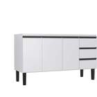 Gabinete De Cozinha Branco Em Aço Montado 144cm Netuno Cozimax