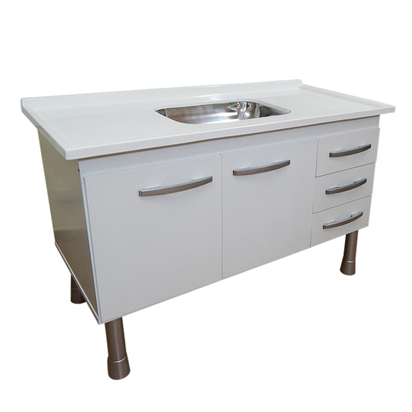 Gabinete de Cozinha Branco Nevada 114cm Irmãos Corso