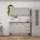 Gabinete De Cozinha Cinza Em Aço 144cm 3 Gavetas Juno Cozimax