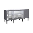 Gabinete De Cozinha Cinza Em Madeira 174cm Cisne Cozimax