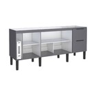 Gabinete De Cozinha Cinza Em Madeira 194cm Cisne Cozimax