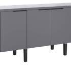 Gabinete De Cozinha Cinza Em Madeira Montado 174cm Cisne Cozi