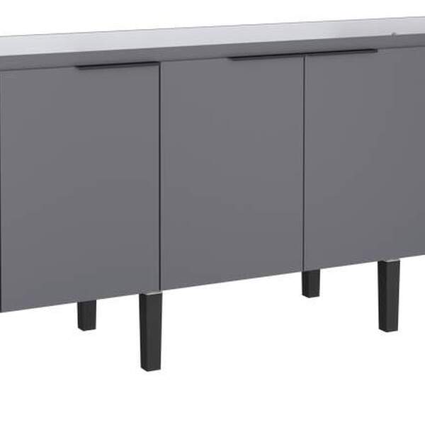 Gabinete De Cozinha Cinza Em Madeira Montado 194cm Cisne Cozi