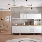 Gabinete De Cozinha Em Aço Branco 134cm Flora Cozimax