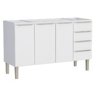 Gabinete De Cozinha Em Aço Branco 144cm Flora Cozimax