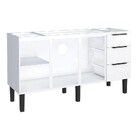 Gabinete De Cozinha Em Aço Branco 153cm Jupiter Cozimax
