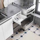 Gabinete De Cozinha Em Aço Branco 174cm Netuno Cozimax