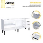Gabinete De Cozinha Em Aço Branco 192cm Jupiter Cozimax