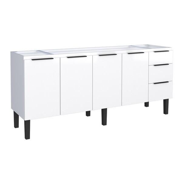 Gabinete De Cozinha Em Aço Branco 192cm Jupiter Cozimax