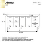 Gabinete De Cozinha Em Aço Branco 192cm Jupiter Cozimax