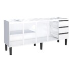 Gabinete De Cozinha Em Aço Branco 192cm Netuno Cozimax