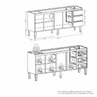 Gabinete De Cozinha Em Aço Branco 192cm Netuno Cozimax