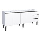 Gabinete De Cozinha Em Aço Branco 192cm Netuno Cozimax