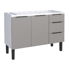 Gabinete De Cozinha Em Aço Cinza 117cm Jupiter Cozimax