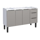 Gabinete De Cozinha Em Aço Cinza 134cm Jupiter Cozimax