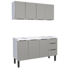 Gabinete De Cozinha Em Aço Cinza 144cm Jupiter Cozimax
