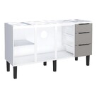 Gabinete De Cozinha Em Aço Cinza 153cm Jupiter Cozimax