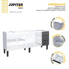 Gabinete De Cozinha Em Aço Cinza 192cm Jupiter Cozimax