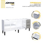 Gabinete De Cozinha Em Aço Cinza 192cm Jupiter Cozimax