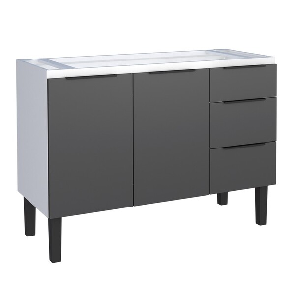 Gabinete De Cozinha Em Aço Preto 117cm Jupiter Cozimax