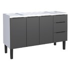 Gabinete De Cozinha Em Aço Preto 134cm Jupiter Cozimax