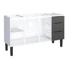 Gabinete De Cozinha Em Aço Preto 144cm Jupiter Cozimax