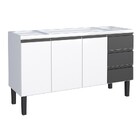 Gabinete De Cozinha Em Aço Preto 144cm Netuno Cozimax