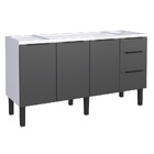 Gabinete De Cozinha Em Aço Preto 153cm Jupiter Cozimax