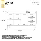 Gabinete De Cozinha Em Aço Preto 153cm Jupiter Cozimax