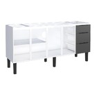 Gabinete De Cozinha Em Aço Preto 174cm Jupiter Cozimax