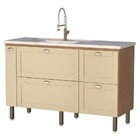 Gabinete De Cozinha Em Madeira Jequitibá/areia 144cm Grou Coz