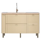 Gabinete De Cozinha Em Madeira Jequitibá/areia 144cm Grou Coz